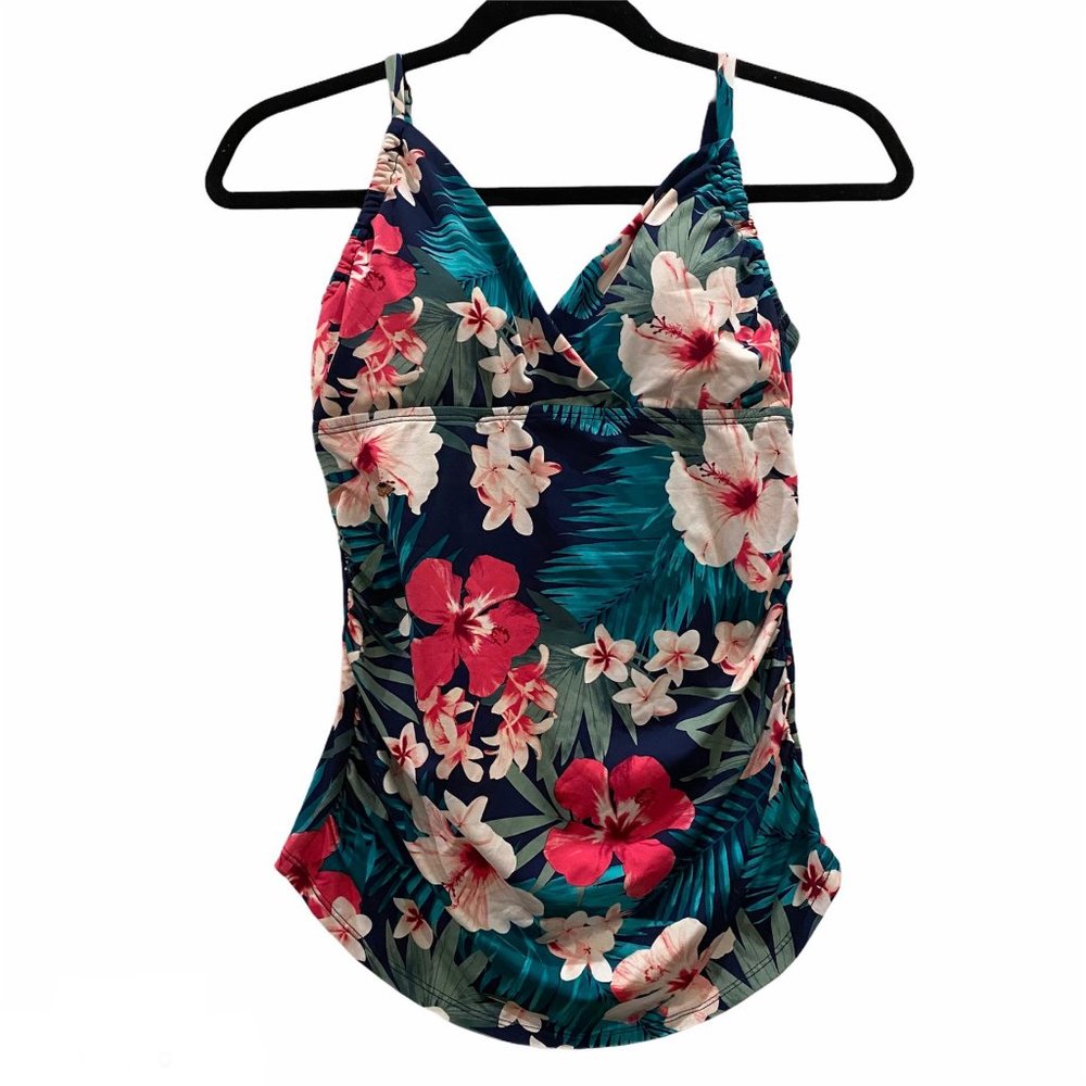 Merona Floral Print Padded Cup Tankini Small